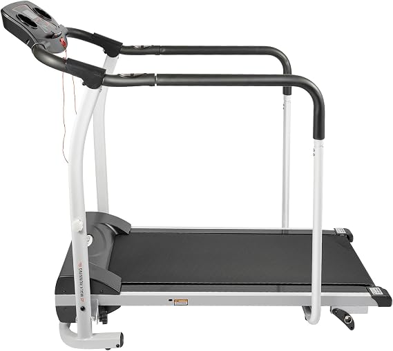 Walking Treadmill with Full Length Handrails & Heart Rate Sensor, LCD Display Screen Elderly Treadmill, Recovery Fitness Exercise Machine Foldable for Home use with Holder, 300 lbs Capacity