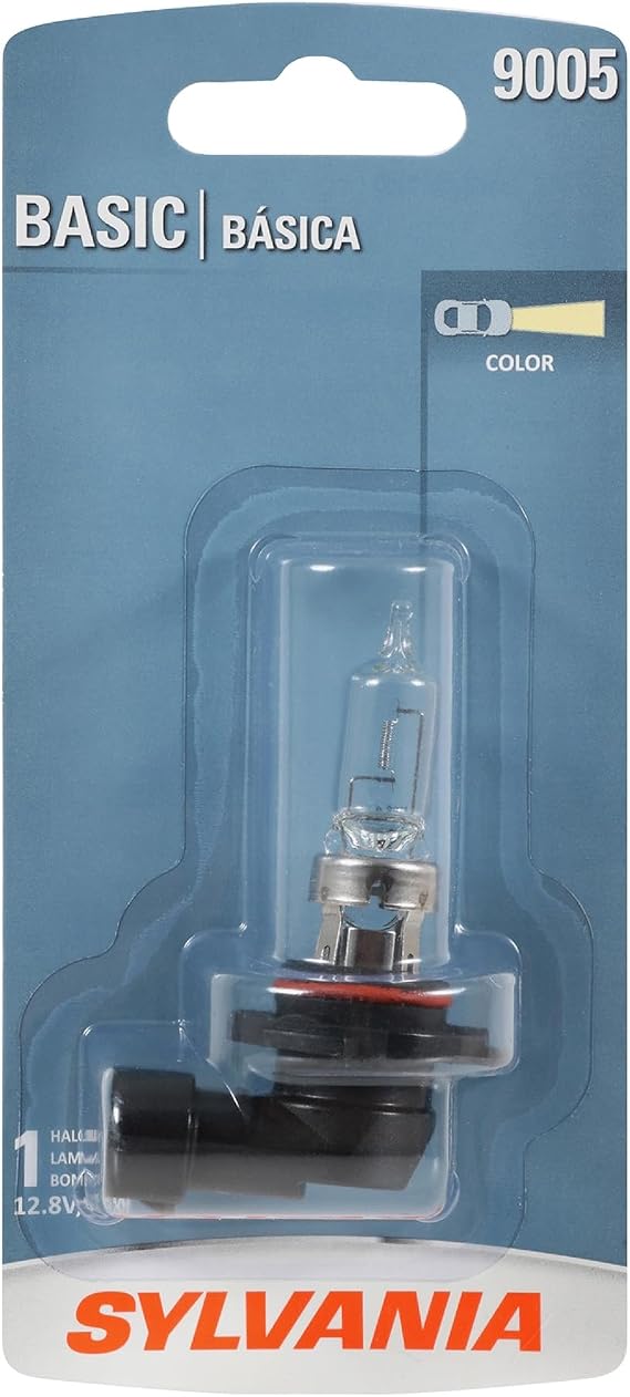 SYLVANIA 9005 Basic Halogen Headlight Bulb, DRL Use, 1 Bulb