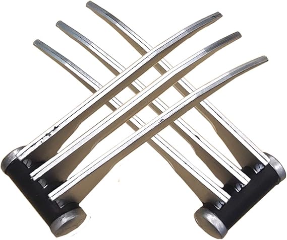 Foam Claws Pair, Wolverine Claws 2 PCS Set Props LARP Costume Cosplay (Silver)