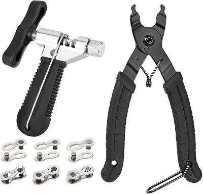 Oumers Bike Link Plier Chain Breaker Splitter 6 Pairs Bicycle Missing Link, Chain Plier Quick Links Opener Remover Pliers for 6-10 Speed Chains Repair Professional Bike Chains Repair Tool Kit