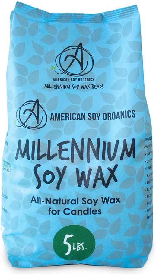 American Soy Organics Freedom Soy Wax Beads for DIY Candle Making, 5 lbs