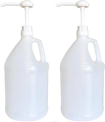 nicebottles Gallon Jug with Pump, Pack of 2