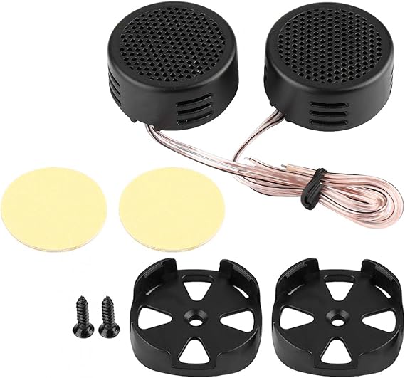 Headerbs Car Sound Speaker (Pair) Black 12V 500W Mini Car Audio Tweeter 200mm 98dB Loudspeaker Automobile Speaker