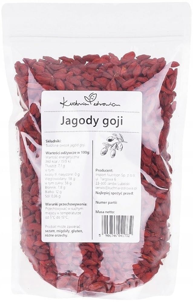 Kuchnia Zdrowia - Dried Goji Berries - Natural - Delicious Snack - High Quality - 1 kg Doypack