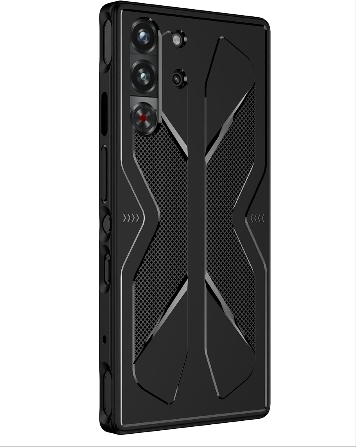 GIOPUEY Case Compatible with Nubia Red Magic 10 Pro TPU Material Soft Ultra Thin Case Cover Slim Fit Heat Dissipation Mobile Phone Case [Abrasion-Resistant] [Non-Slip] - Black