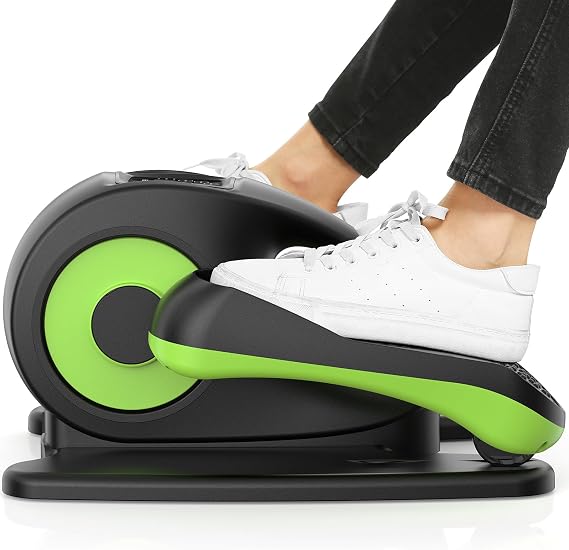 ANCHEER Under Desk Elliptical,Electric Ellipse Leg Exerciser While Sitting for Seniors, Hyper-Smooth Maganetic System Seated Pedal Exerciser with Remote Control for Home Office,100% Pre-Assambled