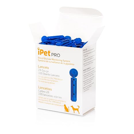 iPet PRO 28 Gauge Lancets, 100 count, Designed for Dogs and Cats