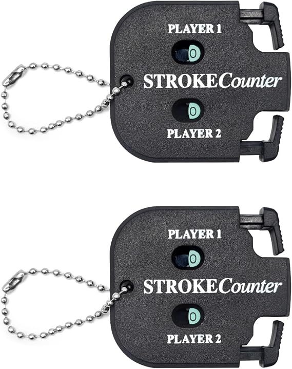 Medsuo 2 PCS Golf Score Counter, 2 Player Stroke for Golf Game Scorekeeper