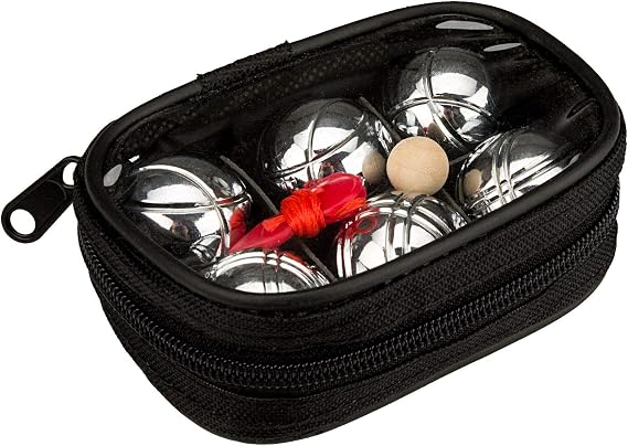 Schreuders Sport Get & Go 52JH 6 Balls Mini Jeu De Boules Set - Chrome/Black, One size