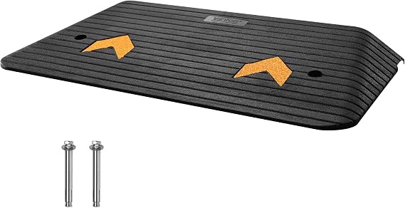 VEVOR 3" Rise Rubber Threshold Ramp, 35.6" Wide Wheelchair Doorway Ramp