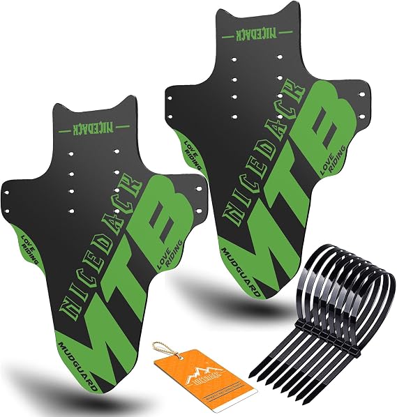Mountain Bike Mudguard, Fits 20-29 Inch MTB, 2-Piece Set