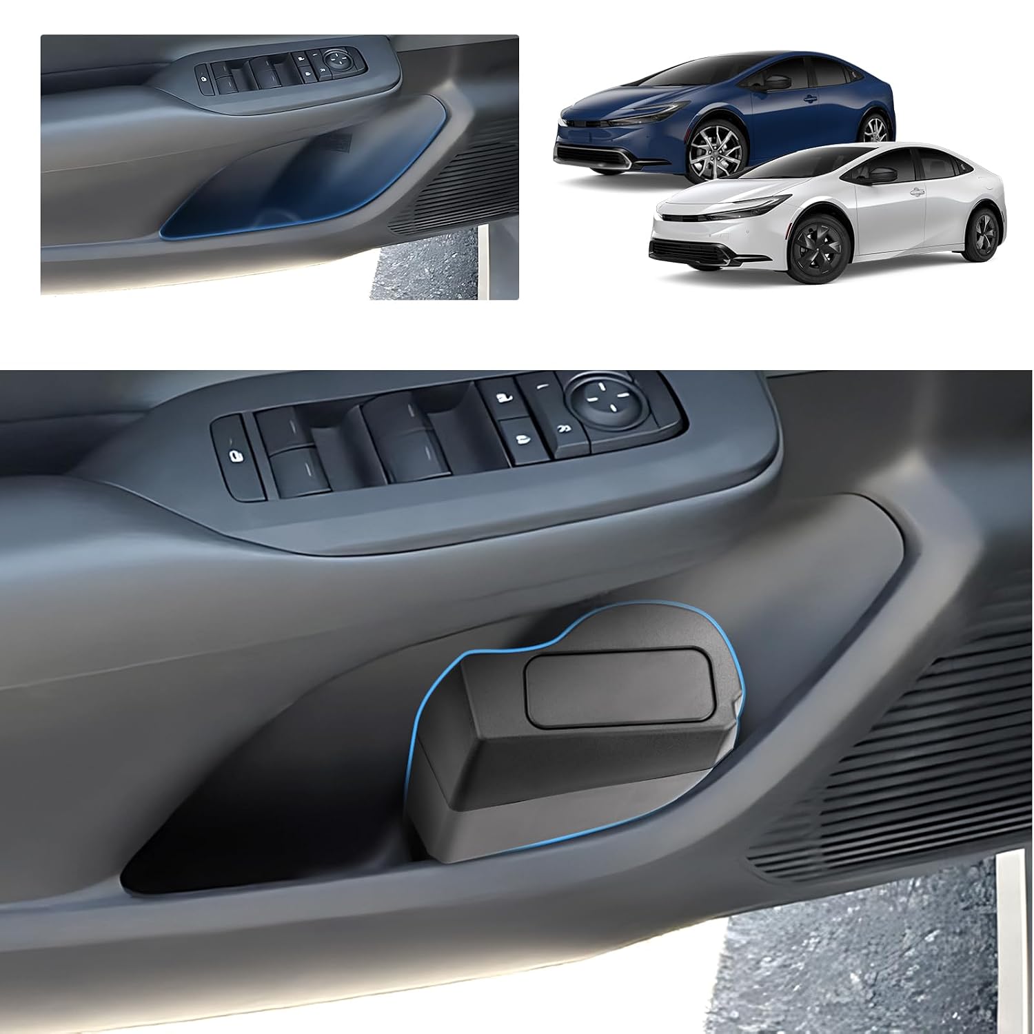for 2024 Toyota Prius Trash Can for 2023-2025 Toyota PriusPrius Prime Small Car Trash Bin Prius Left Side Front Door Mini Trash Garbage Bin wLid for Toyota Prius Accessories Prius Left Side