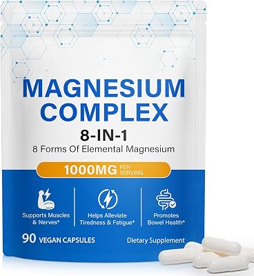Magnesium Glycinate Capsule, 1000 Mg, Supports Muscle | Digestion | Energy Metabolism, 90 Count