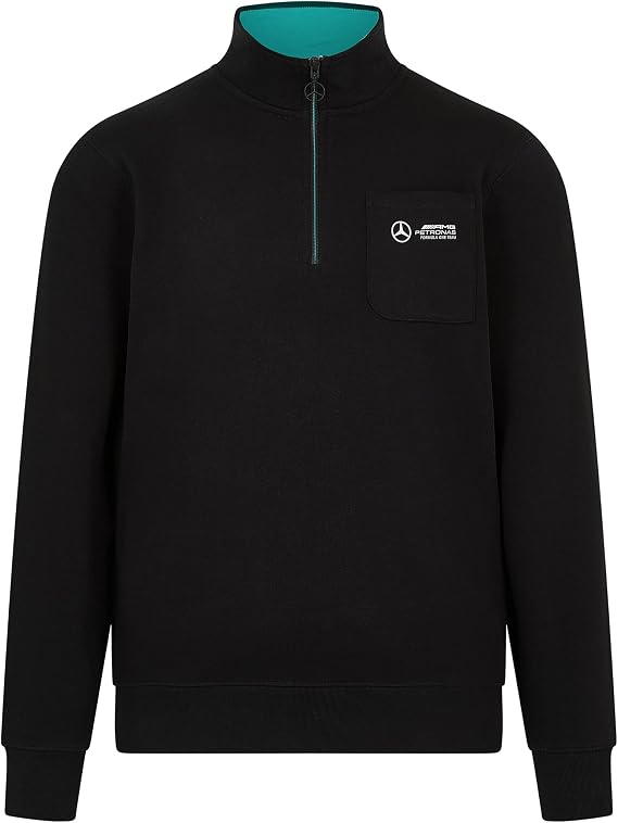 AMG Petronas F1 Quarter-Zip Sweatshirt - Black by Mercedes