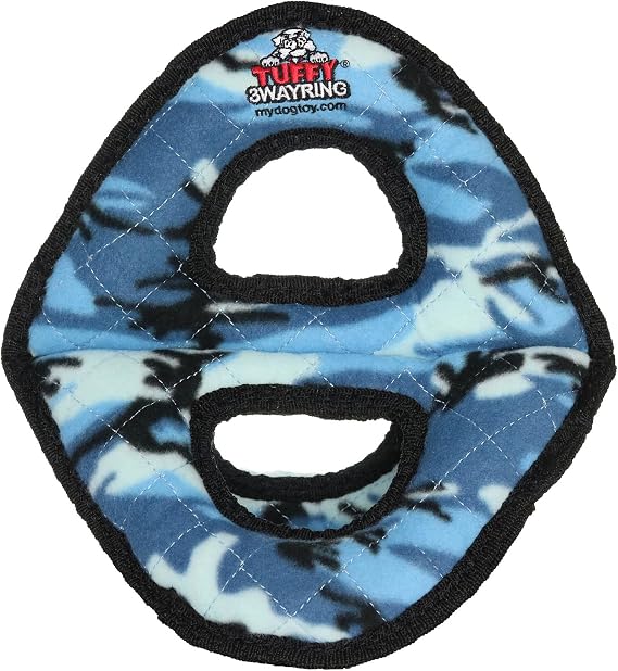 TUFFY Ultimate 3Way Ring Ultra Durable Plush Dog Toy | Multiple Layers & Reinforced Seams, Washable and Floats, Original Construction