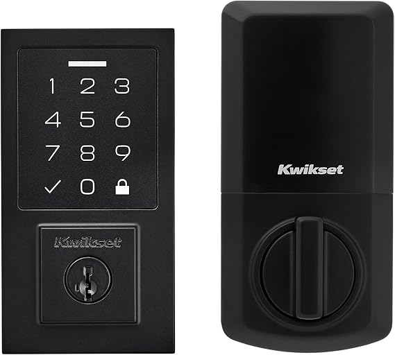 Kwikset SmartCode 270 Keyless Entry Electronic Touchpad Deadbolt Door Lock | Matte Black, Auto-Lock, Custom User Codes, Advanced Security, Contemporary Design