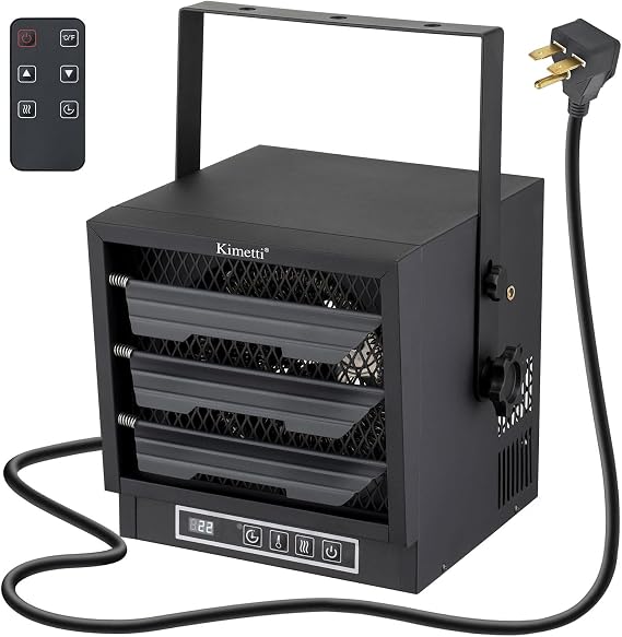 Electric Garage Heater 4800-Watt, 240V Plug In Shop Heater with Full-Function Remote, Fan-Forced Garage Heaters for Indoor Use, Ceiling Mount heater with 8-Hour Timer for garage, Workshop, ETL Listed