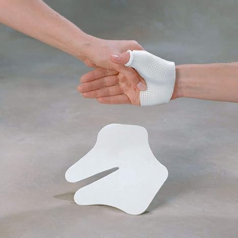 Rolyan Functional Position Splint, Polyflex II - Solid 1/8" (3.2mm), White, Medium 3/PK, Perforated Splinting Material, Restricts Movement, Preformed Hand & Wrist Support, Thermoplastic Splinting