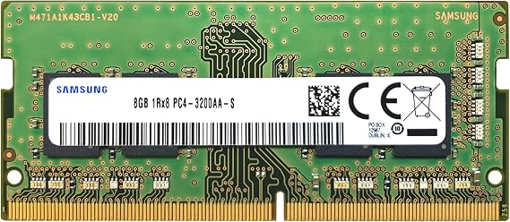 Samsung 8GB DDR4 3200MHz PC4-25600 (PC4-3200AA) CL22 SODIMM 1Rx8 Single Rank 1.2V 260-Pin Laptop, Notebook RAM Memory
