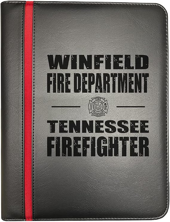 Compatible with Winfield Tennessee Fire Departments Firefighter Thin Red Line Firefighters Portfolio Padfolio Organizer Firefighter's Prayer Print Thin Red Line Maltese Cross Decal Pack of 1