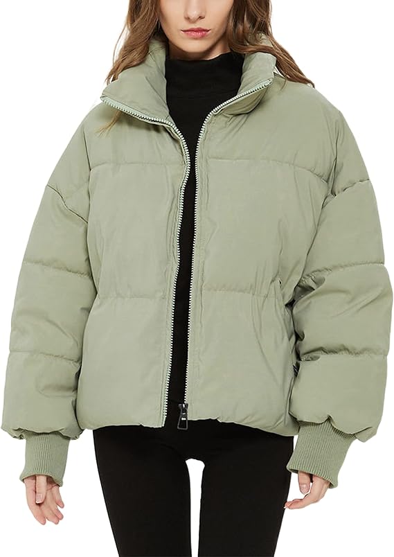 Yimoon Women's Cropped Puffer Jackets Winter Coats for Women Short Warm Quilted Jacket Outerwear