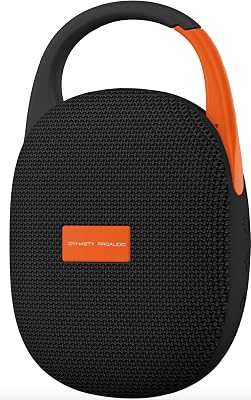 Dynasty PROAUDIO SB-POD Ultra-Portable Bluetooth Speaker with LED Ambient Lights, IPX7 Waterproof & Dustproof, Blueotooth 5.3, HD Sound, Punch Bass, Integrated Carabiner, Stereo Pairing Black
