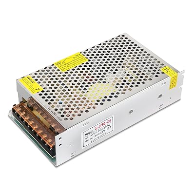 24V 10A 240W Power Supply ACDC Adapter Universal Regulated Switching AC 110-220V to DC 24 Volt 10 Amp Converter Transformer LED Driver for LED Strip Light CCTV Camera