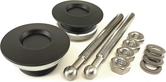 QL-38-LP/BP Quik-Latch Hood Pin Kit (Black Cerakote)