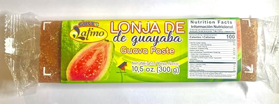 GUSTO LATINO LONJA de Guayaba - Barra de Bocadillo de Guayaba 10.5 Oz-300g Guava Paste hecho en Colombia con las guayabas mas dulces