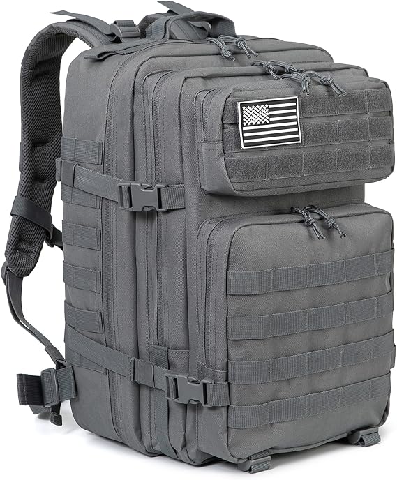 QT&QY 45L Military Tactical Backpacks Molle Army Assault Pack 3 Day Bug Out Bag Hiking Treeking Rucksack...