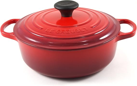 Le Creuset Signature Round Wide Dutch Oven, Cherry