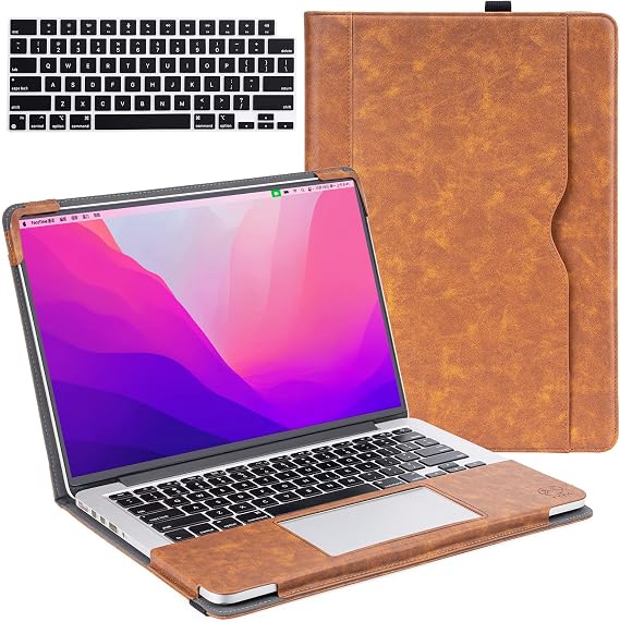 TYTX Compatible with MacBook Pro 14 Inch Case 2021-2026 M1-M5, Brown