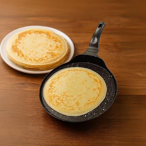 Deconox Granite Coated Crepe Pan 26 Cm | Ideal Crepe, Pancake and Omelette Pan with Non-stick Surface