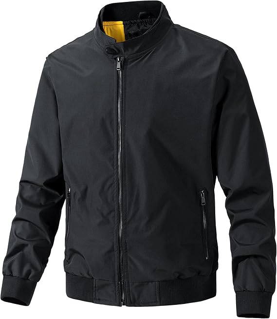 Flight Jacket, Men's Bomber Jacket, Windproof, Water Repellent, MA1, Casual, Stadium Jacket, Military Blouson, Motorcycle, Spring, Autumn and Winter, Cold Protection, Baseball