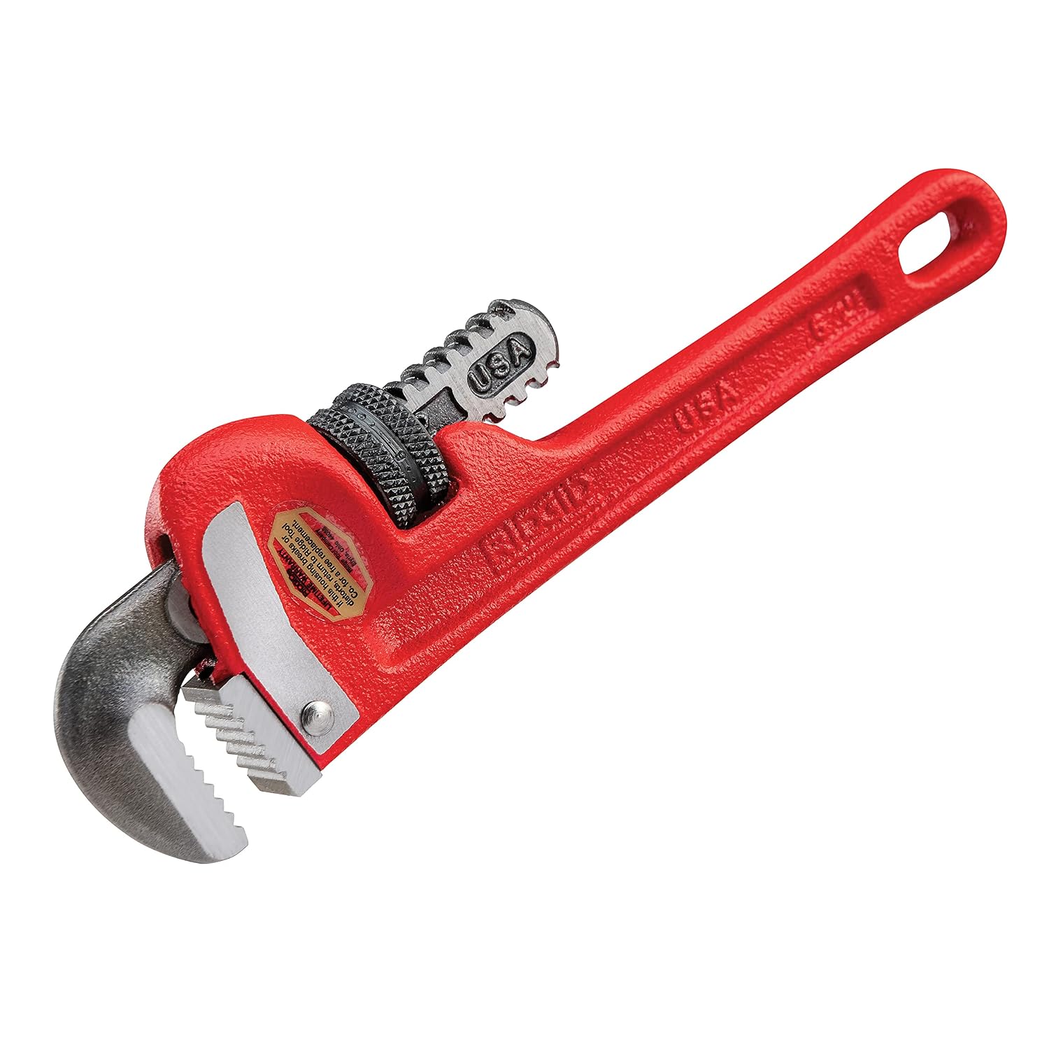 RIDGID 31000 6-inch Heavy-Duty Straight Pipe Wrench, 6-inch Plumbing Wrench,Red