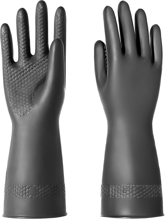 Chemical Resistant Latex Gloves, Cleaning Protective Safety Work
