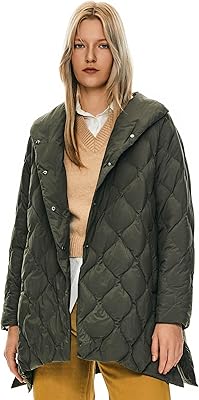 Orolay Womens Oversized Quilted Puffer Jacket Lightweight Insulated Casual Long Sleeve Padded Coat with Pockets