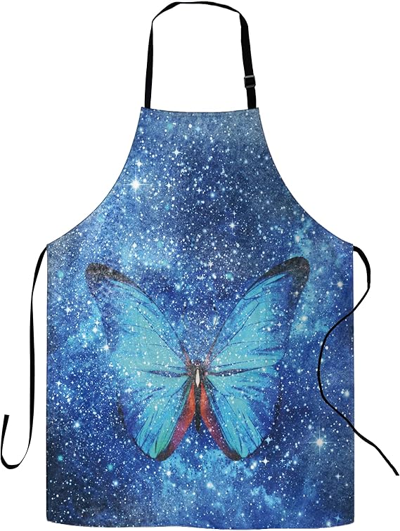 Apron, Stocking Stuffers Kitchen Apron with 2 Pockets, Apron for Cooking Waitress Bistro Baking