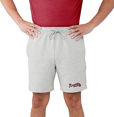 FOCO MLB Mens Primary Logo Gray Woven Shorts