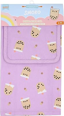 Handstand Kitchen Smoko Pearl Boba Kawaii 100% Cotton Kitchen Towel and Pot Holder Set - Orchid