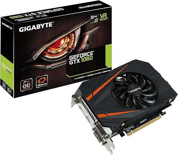 GIGABYTE GeForce GTX 1060 Mini ITX OC 6GB GDDR5 Graphics Cards (GV-N1060IXOC-6GD)