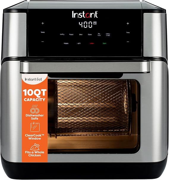 Instant Pot 10 Qt 7-in-1 Air Fryer, EvenCrisp, Stainless Steel