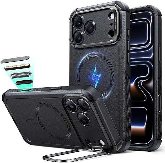 ESR for iPhone 17 Pro Max Case Flex Stand, for MagSafe, Rugged, Black