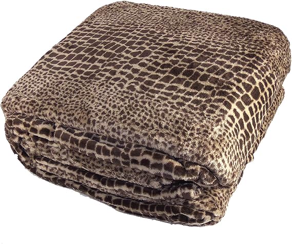 Home Soft Things Animal Safari Style Bed Blanket,Blue, Twin