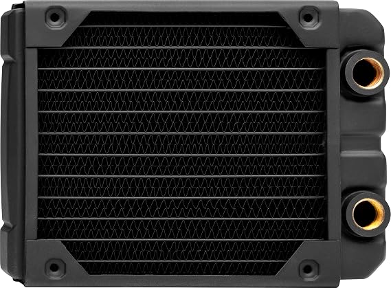 Corsair Hydro X Series, XR5 120mm Water Cooling Radiator (Single 120mm Fan Mount, Easy Installation, Premium Copper Construction, Polyurethane Coating, Integrated Fan Screw Guides) Black