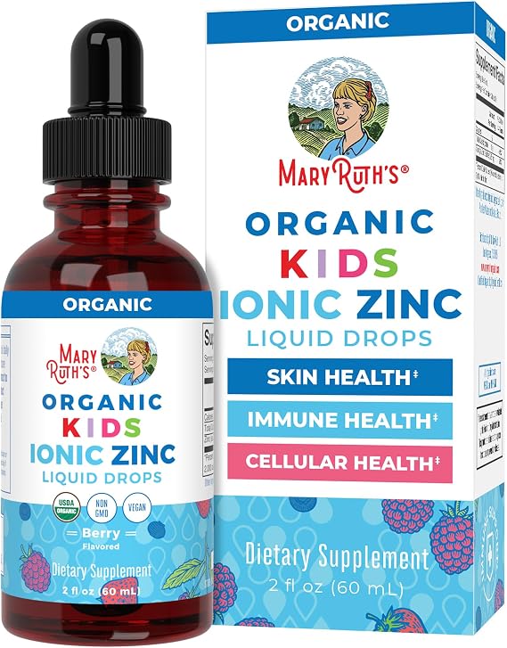 MaryRuth's USDA Organic Kids Ionic Zinc Liquid Drops, Berry, 2 oz