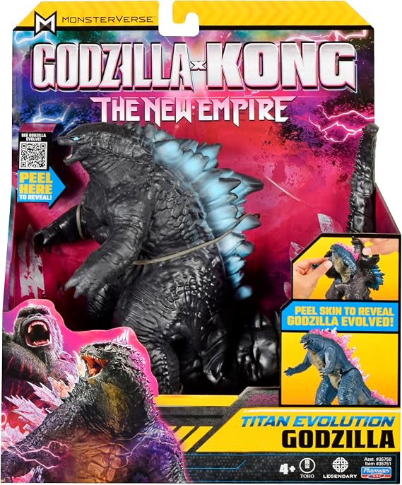 MonsterVerse Godzilla x Kong: The New Empire, 7-Inch Authentic Titan Evolution Godzilla Action Figure toy, Iconic Collectable Movie Character, Suitable for Ages 4 Years+