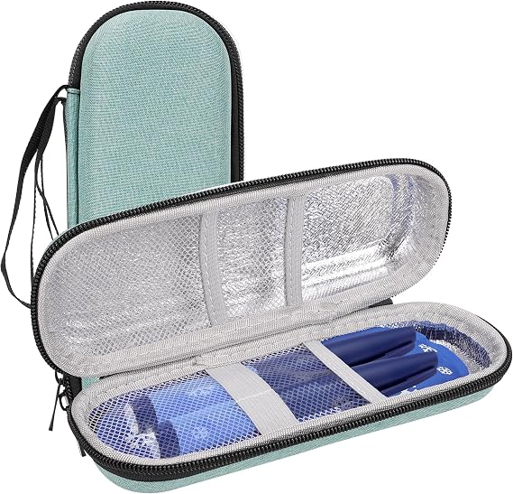 Insulin Pen Case - Diabetic Travel Organizer Compatible with Novo Nordisk, FlexPen Insulin Pens and Syringes, Vials & Glucose Meter (Green)