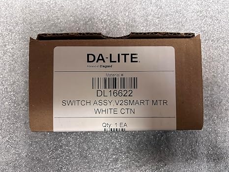 Da-Lite DL16622 Smart Low-Voltage Wall Switch (White)
