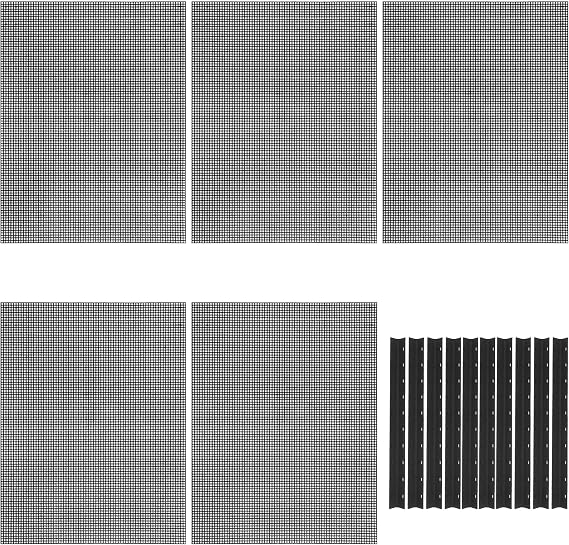 Plastic Mesh Sheets for Embroidery, 5 PCS 13 x 19.7In Black Mesh Fish Tank Divider and 10 PCS Binding Bars Sliding Bars for Fish Tank, Embroidery Crafting Knit Crochet Projects